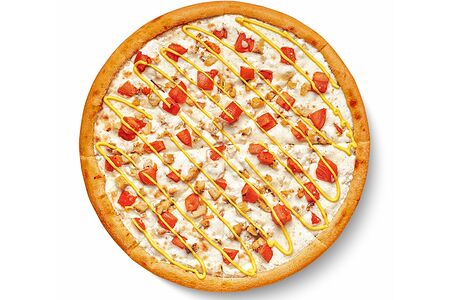 Пицца Сырный цыпленок на толстом тесте