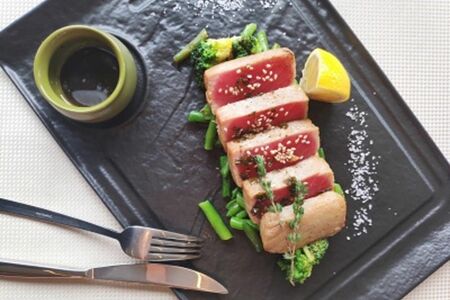 Тунец на гриле