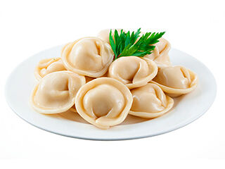 Пельмени с индейкой отварные