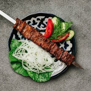 Шашлык из говяжьей печени