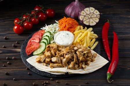 Шаурма в тарелке Классика