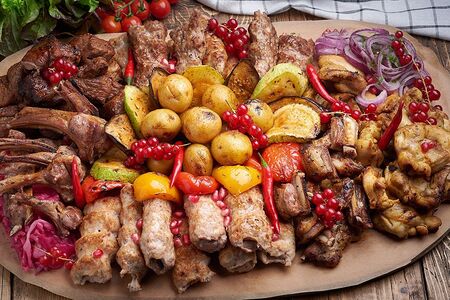 Ассорти мяса на мангае