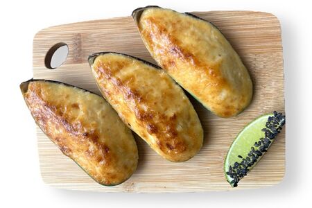 Запечённые мидии под сливочным соусом