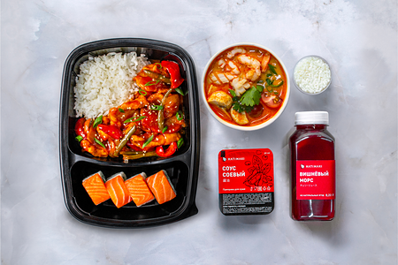 Ланч №1 с супом Том ям