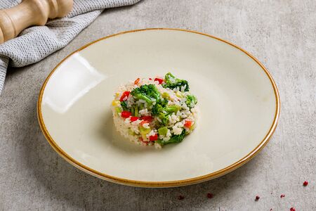 Рис отварной с овощами