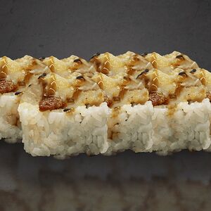 Запечённый угорь с креветкой