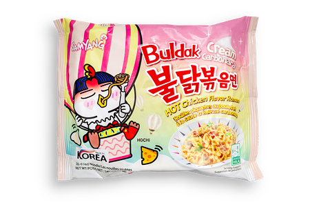 Лапша Samyang острая курица в соусе Карбонара с грибами