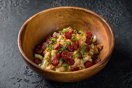 Оливье с колбасками
