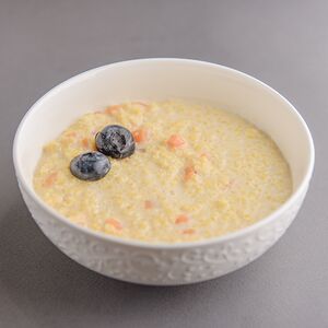 Пшенная каша с карамельной тыквой и сливочным маслом
