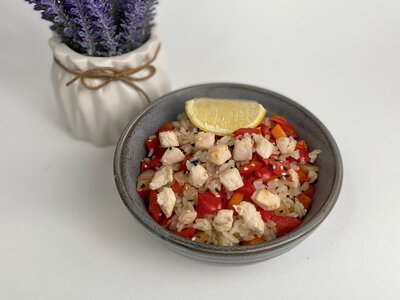 Рис с курицей