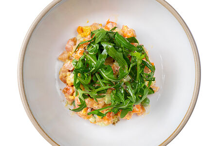 Оливье с лососем