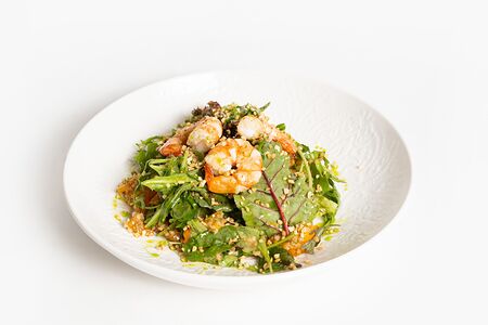 Салат из тары с креветками