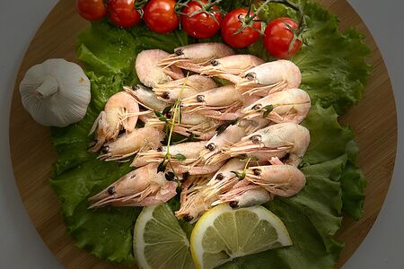 Отварные креветки