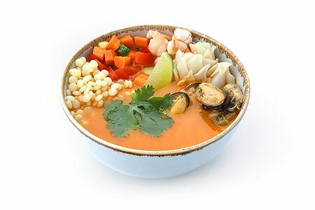 Суп томатный с морепродуктами