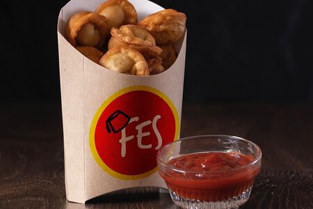 Жареные пельмени