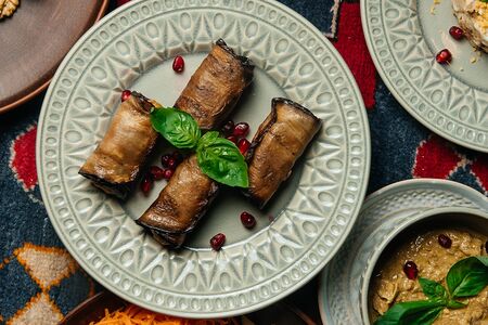 Баклажаны с ореховым соусом