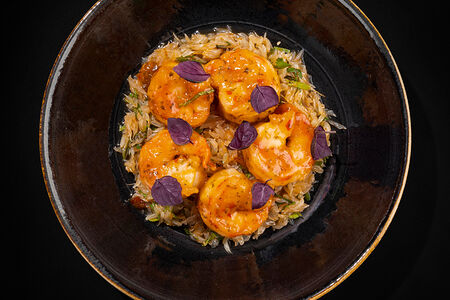 Салат с помело и креветками