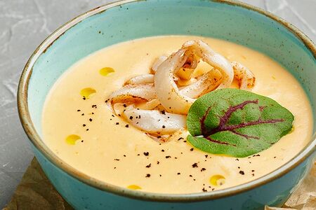 Крем-суп из кальмаров