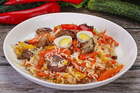 Плов из говядины халяль