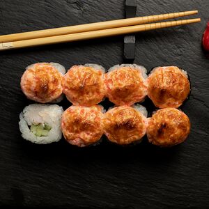 Запечённый с креветкой