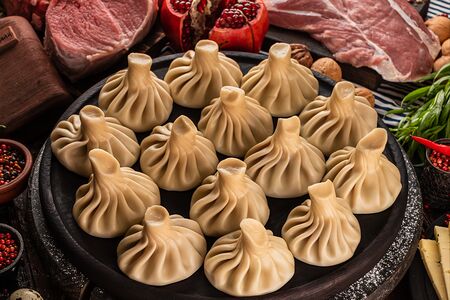 Хинкали с курицей (вареные)