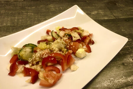 Салат из свежих овощей, веган