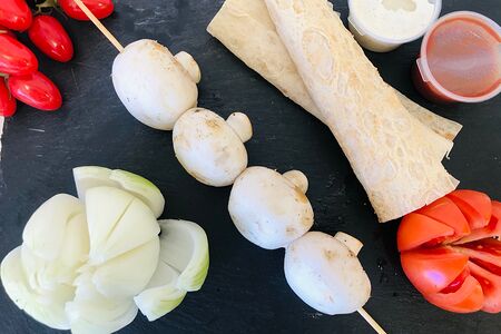 Грибы на мангале