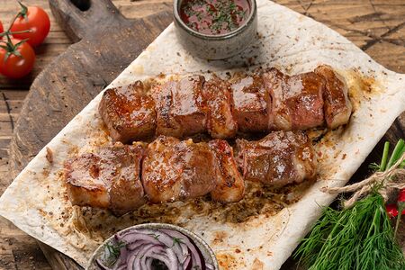 Говяжья печень с курдюком