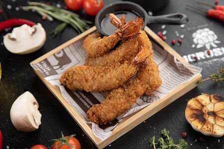 Тигровые креветки в темпуре