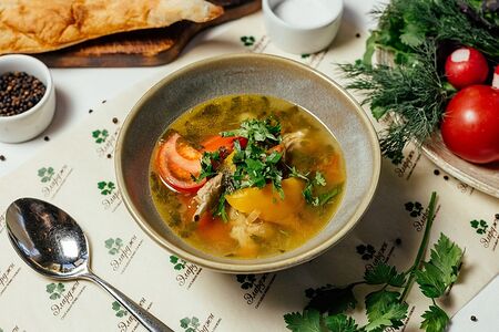 Суп с бараниной и овощами