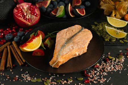 Стейк из семги на пару