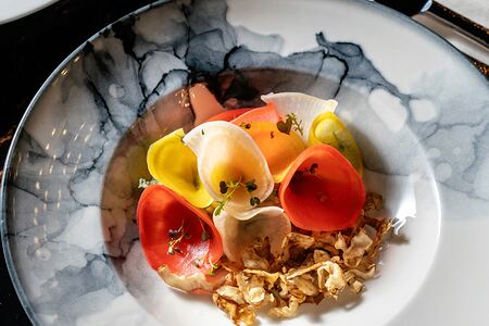 Квашеная репа с запеченным топинамбуром