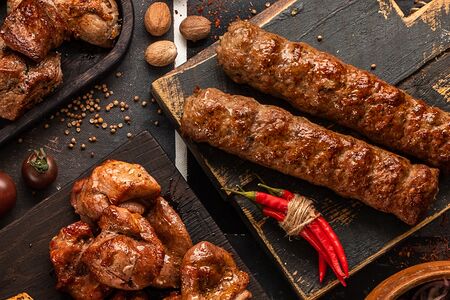 Люля-кебаб из свинины и говядины