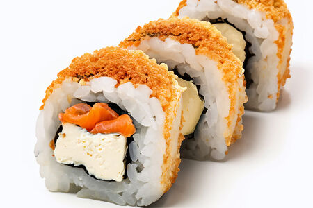 Запеченный ролл с лососем