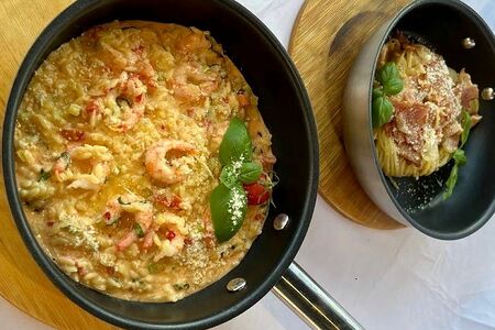 Орзо с магаданской креветкой