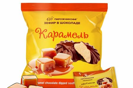 Зефир Пирожникофф Карамель в шоколаде