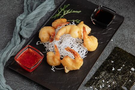 Креветки Хрустальные с соусом терияки