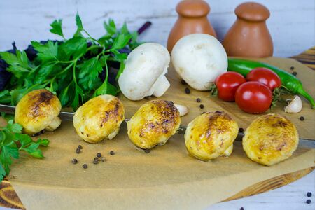 Грибы на углях