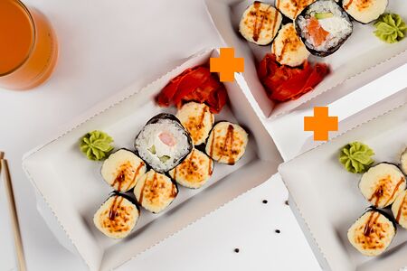 Запечённый набор роллов