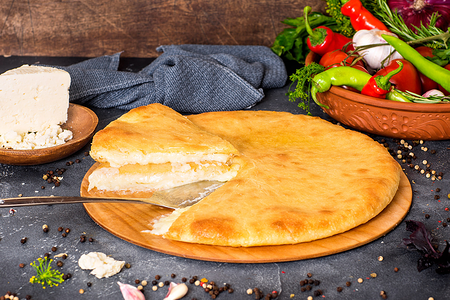 Осетинский пирог с сыром уалибах