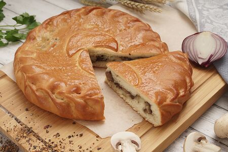 Пирог с картофелем и грибами