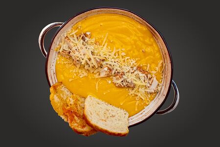 Крем-суп сырный с курицей
