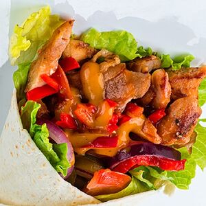 Грибной донер в лаваше с курицей