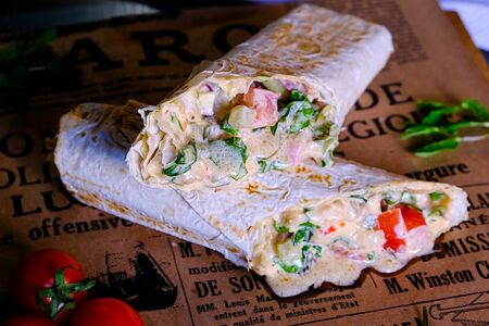 Шаурма с курицей острая