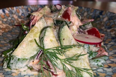 Овощной салат с домашней сметаной