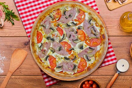 Грибы и ветчина