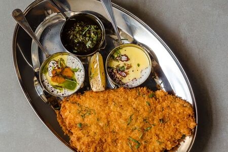 Шницель из тилапии с пюре