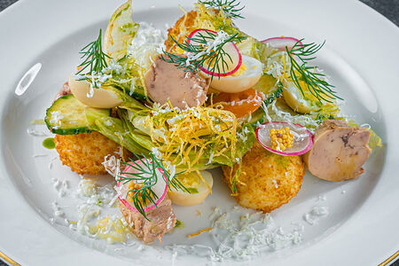 Салат с морским фуа-гра