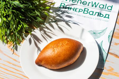 Пирожок с луком и яйцом