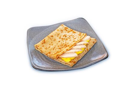 Блин с курочкой в сырном соусе